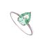 Anillo plata espinel verde Salvatore Plata para mujer